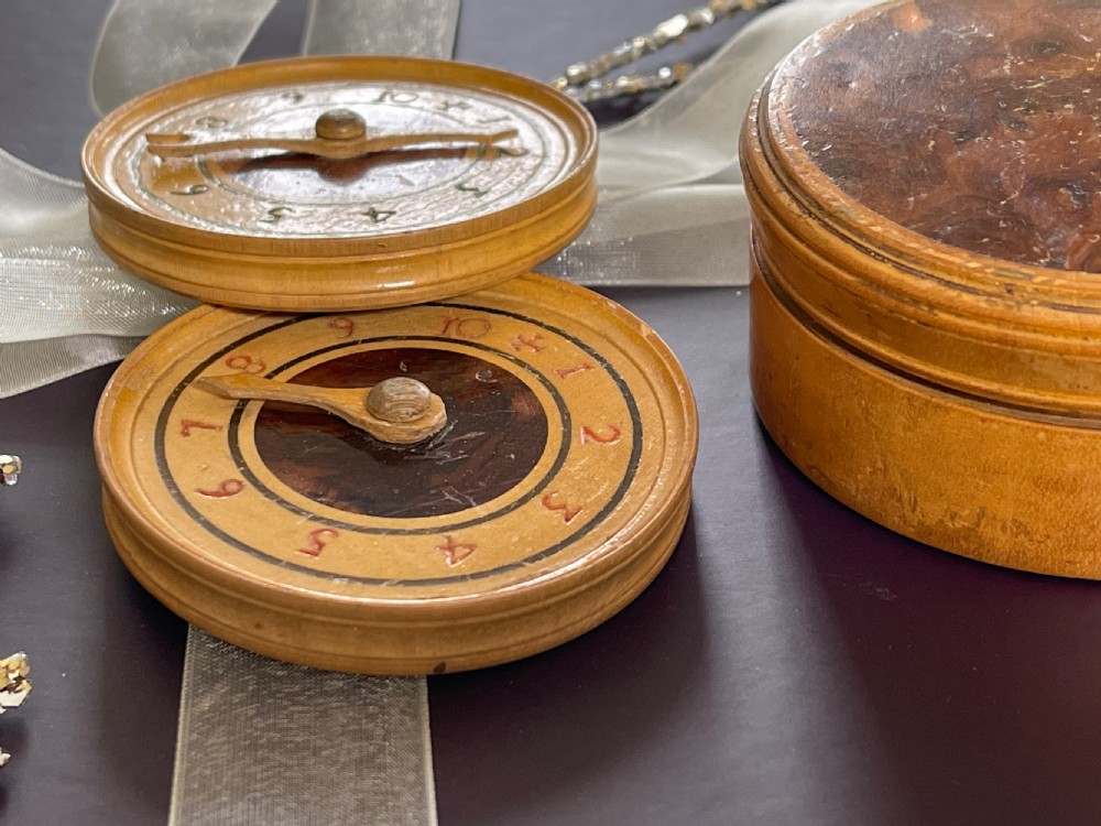 Antique  Georgian Tunbridge Ware Games Scorers & Box View VI