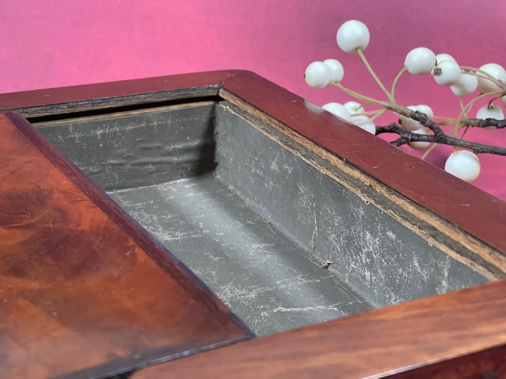 A Large Antique Flame Mahogany Puzzle Book Box - treen View VIII