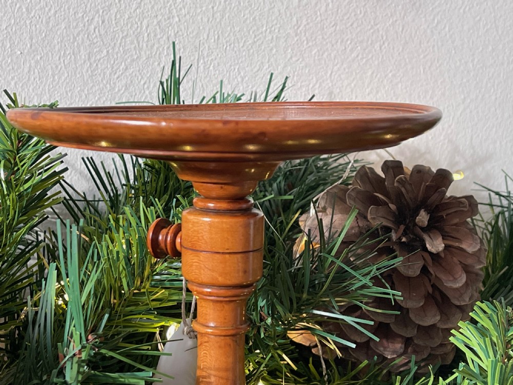 A Georgian Fruitwood Candle Stand - probably applewood - treen View II
