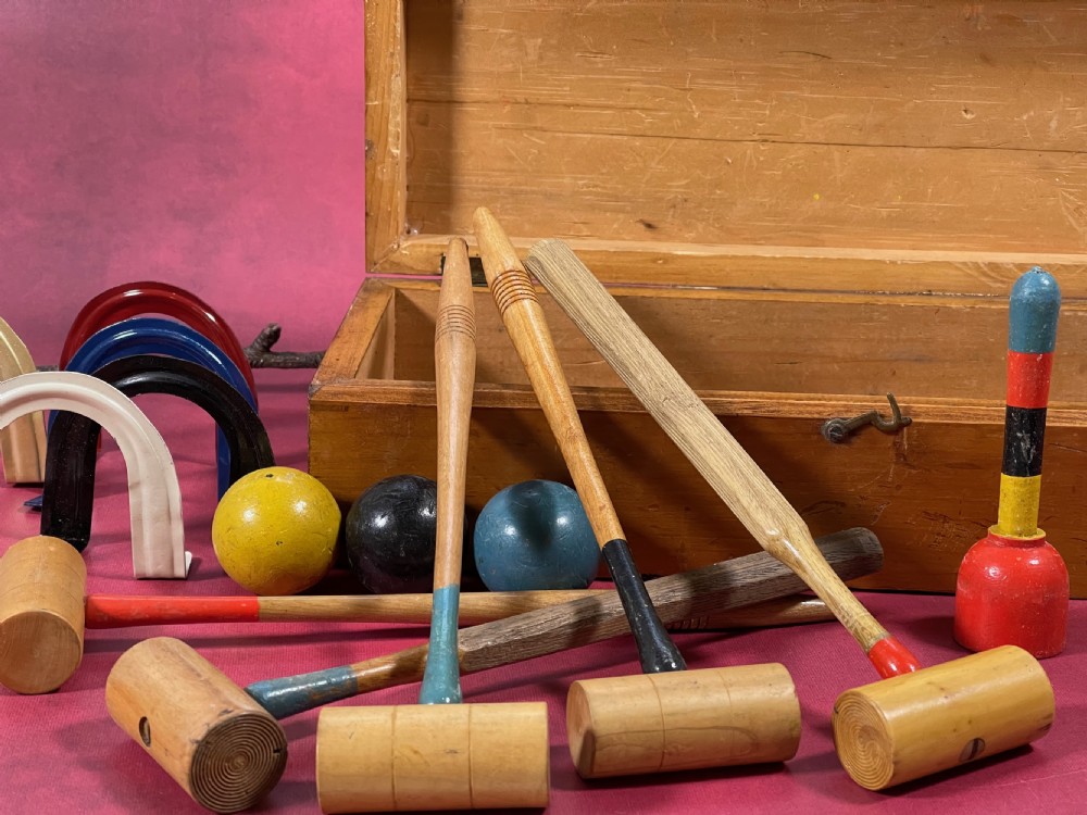 A Small Antique Indoor Croquet Game View IV