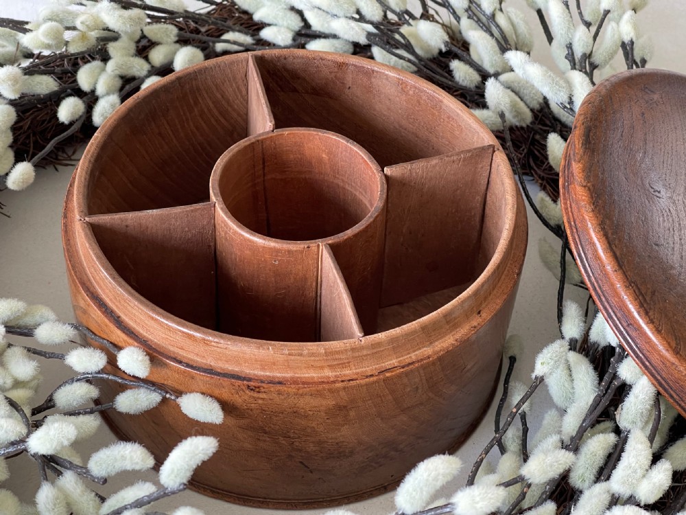 Antique Elm Spice Box View V
