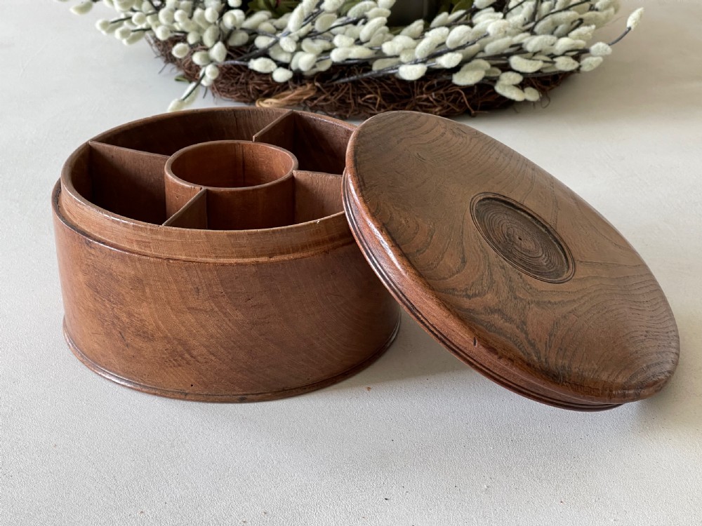 Antique Elm Spice Box View IX