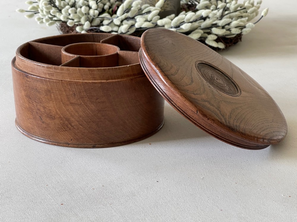 Antique Elm Spice Box View X
