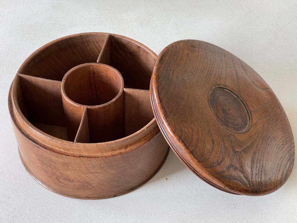 Antique Elm Spice Box View XIII
