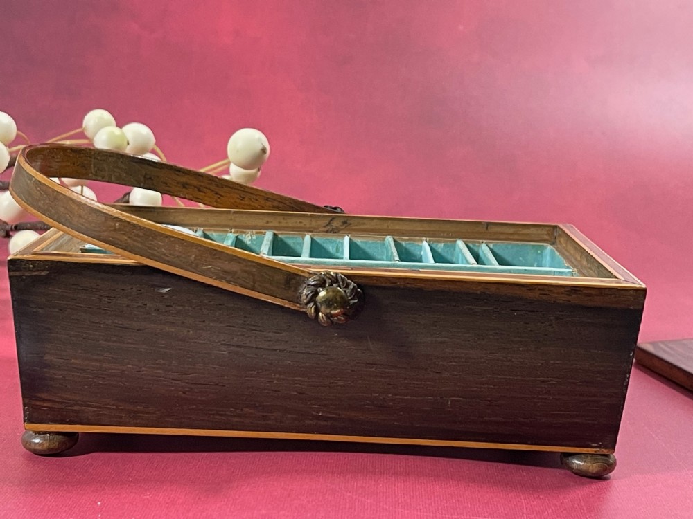 Antique Rosewood Sewing Pannier View II