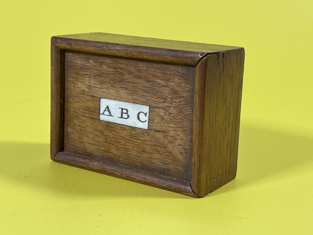Antique Alphabet & Spelling Box - including bone letter tiles View VI