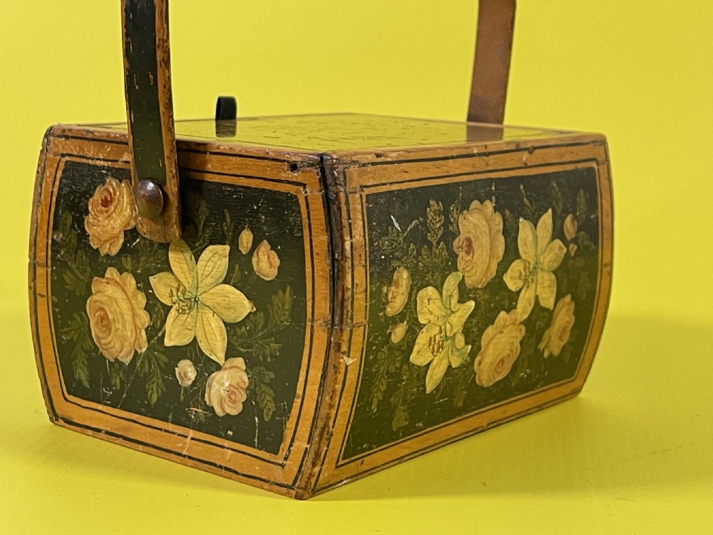 Antique Regency Penwork Sewing Box/Pannier View VI
