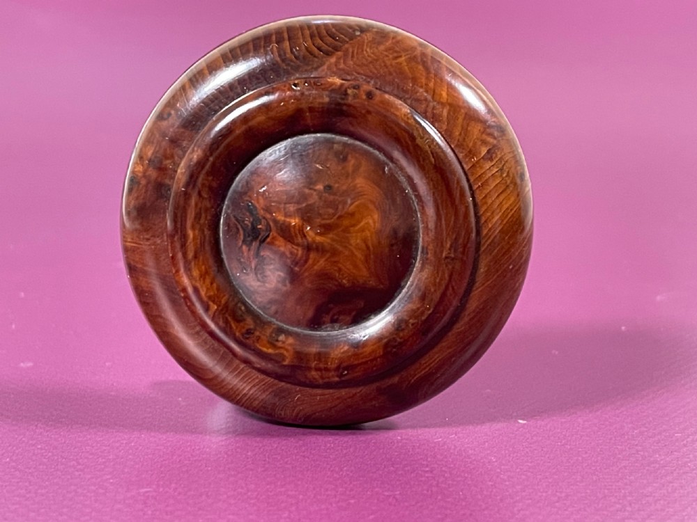 Antique Yew Wood Snuff Box View IV
