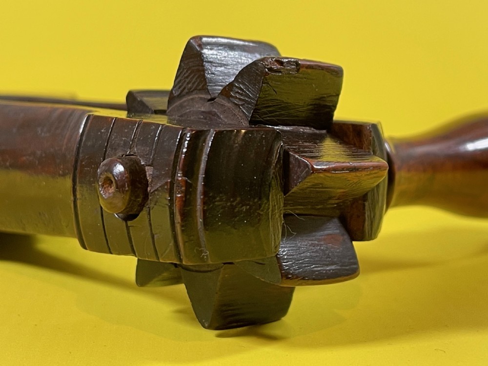 An Antique  Rosewood Bird Scarer - treen View II
