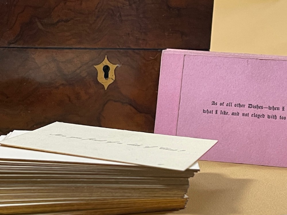 A Set of Antique Conversation Cards - Gold Rimmed Question & Answer Cards View XIII