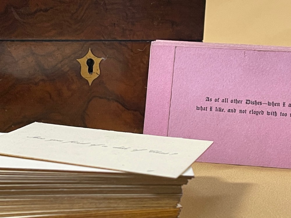 A Set of Antique Conversation Cards - Gold Rimmed Question & Answer Cards View XIV