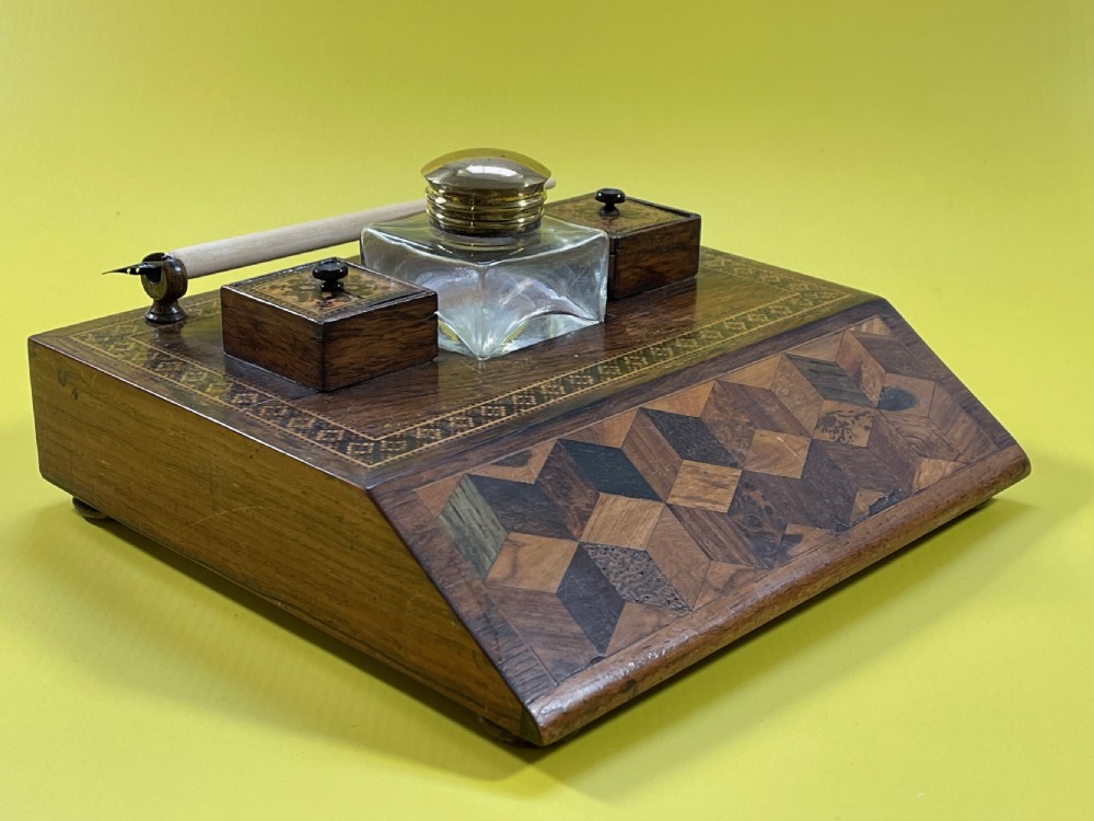 A Small Tunbridge Ware Desk Companion View V