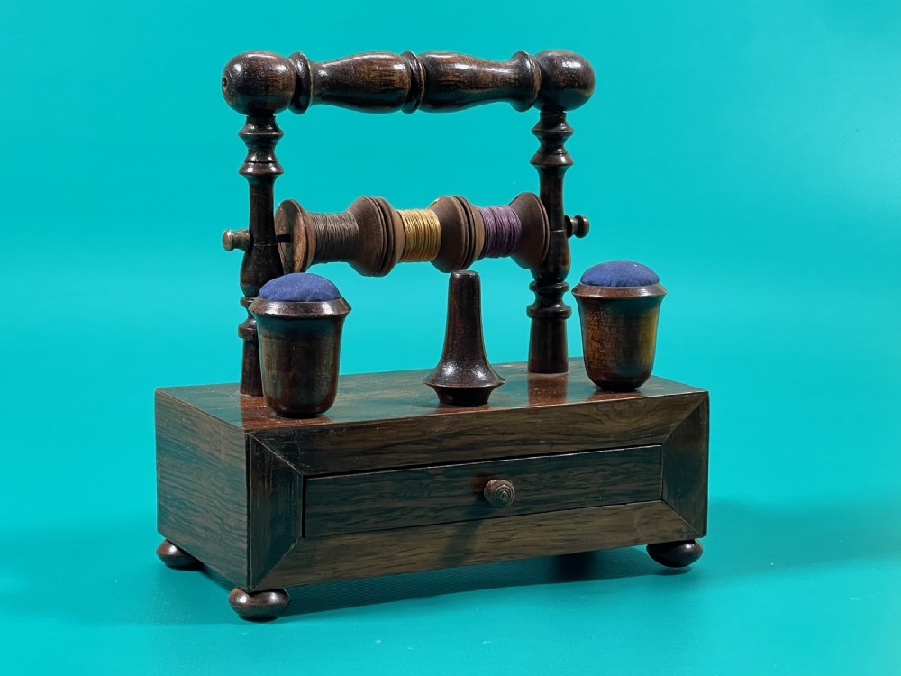 Antique Rosewood Sewing Companion. View XI