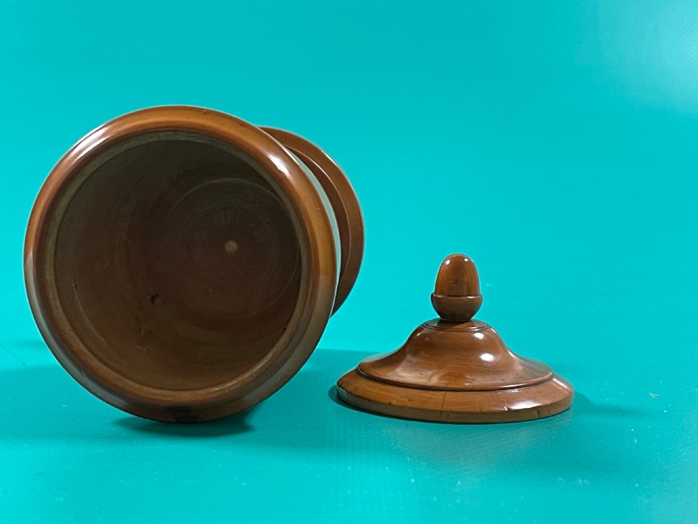 Antique Treen Lidded Spice Pot View II