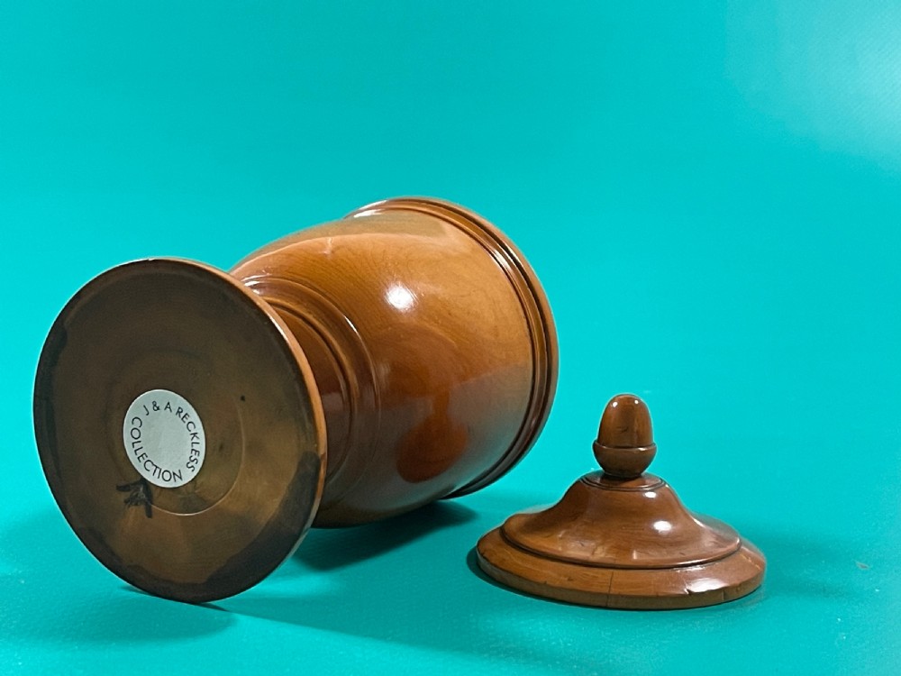 Antique Treen Lidded Spice Pot View III