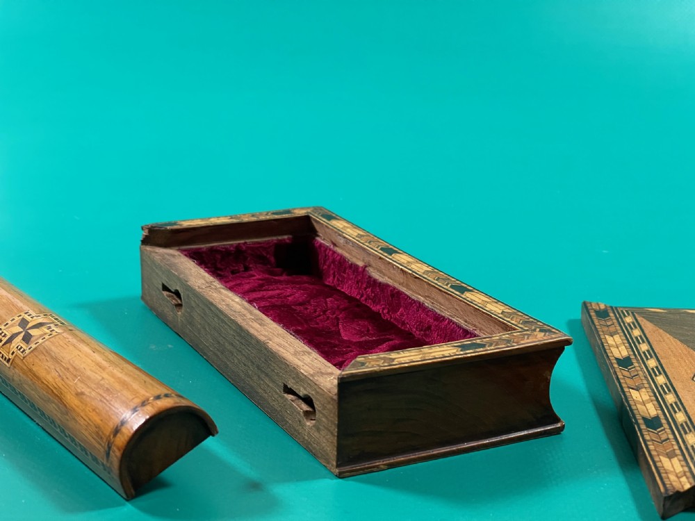 Antique Inlaid Puzzle Book Box View II