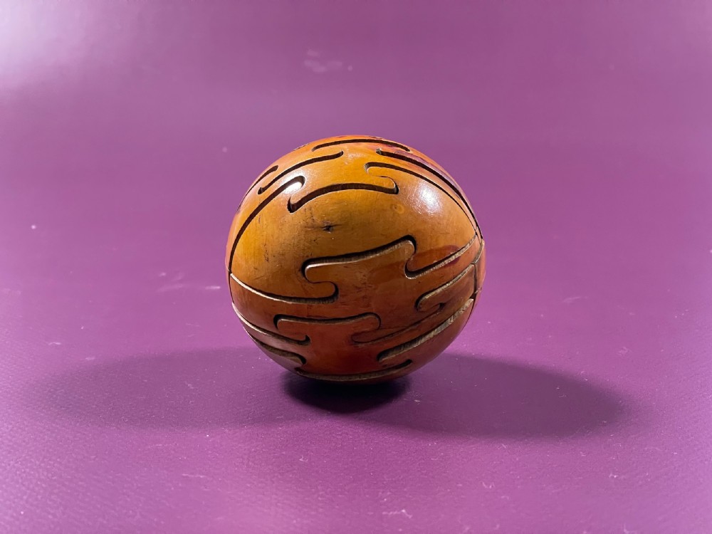 Antique Treen Puzzle Ball View IV