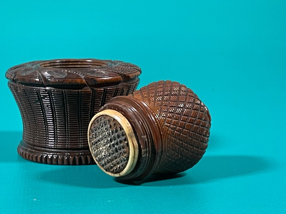Antique  treen Table Nutmeg Grater  View II