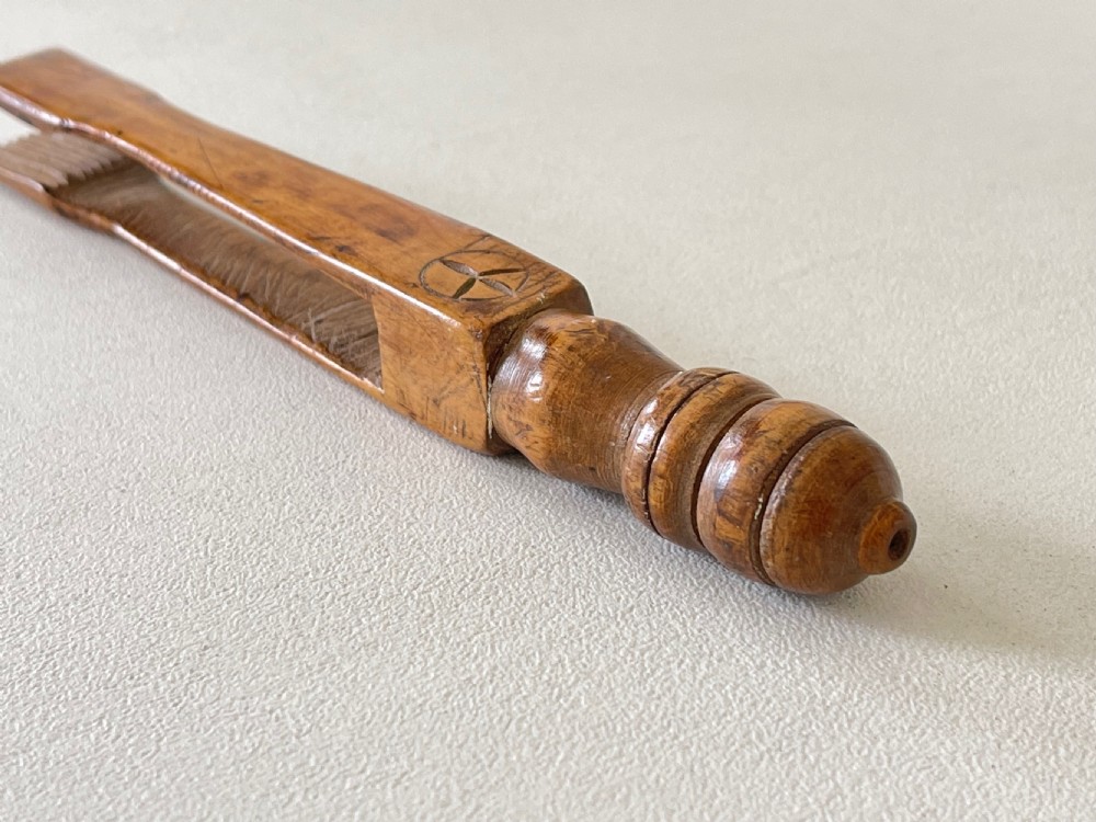 An Unusual Pair Of Antique Treen Tongs -  View II