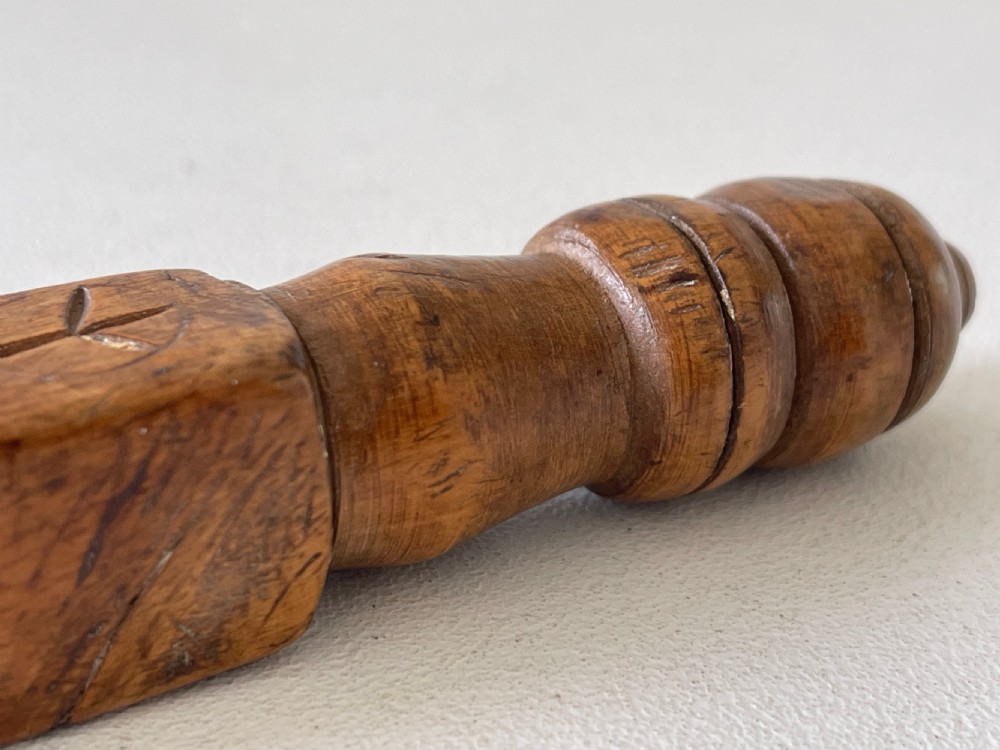 An Unusual Pair Of Antique Treen Tongs -  View V