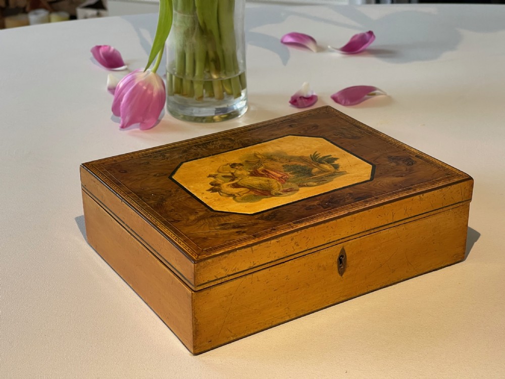 Antique Georgian Sewing Box - full of many of the original sewing tools View XVI