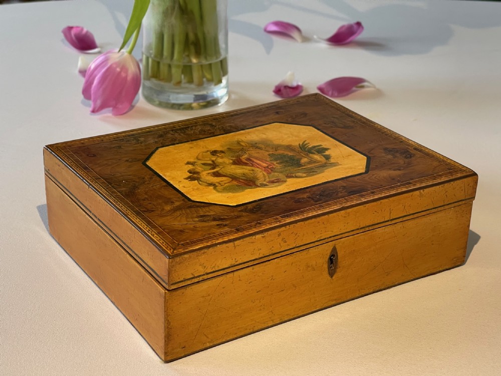 Antique Georgian Sewing Box - full of many of the original sewing tools View XVII