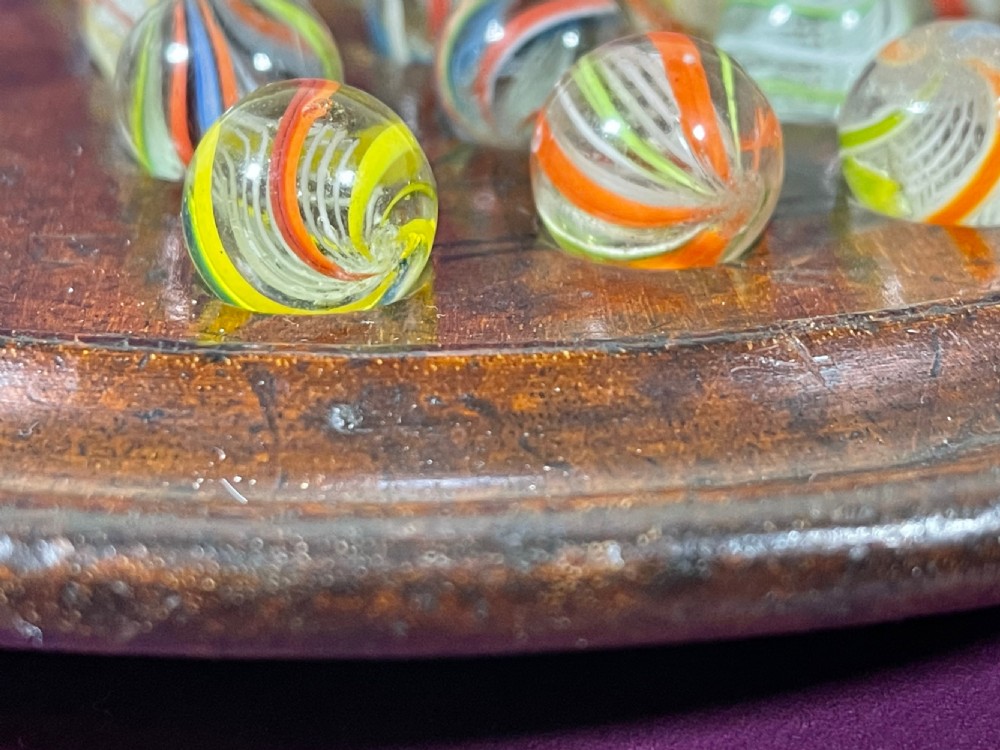 Antique Solitaire Game & Victorian Glass Marbles View IV