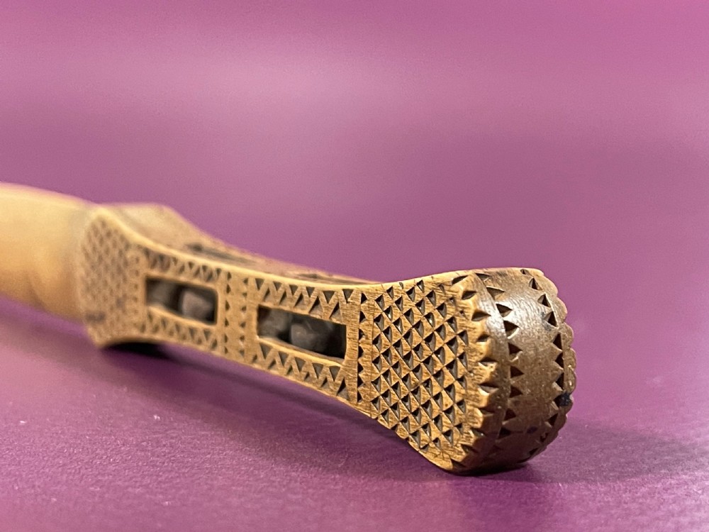 An Unusual Welsh Letter Opener - chip carved, open lantern View II