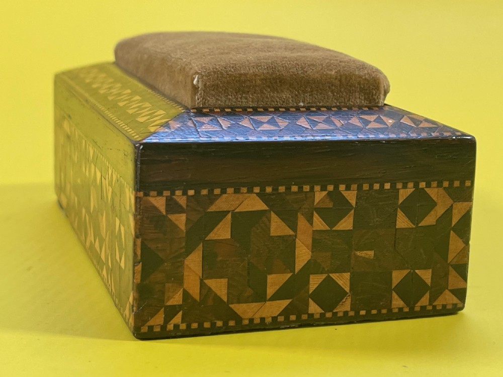 Antique Tunbridge Ware Weighted Pin Cushion