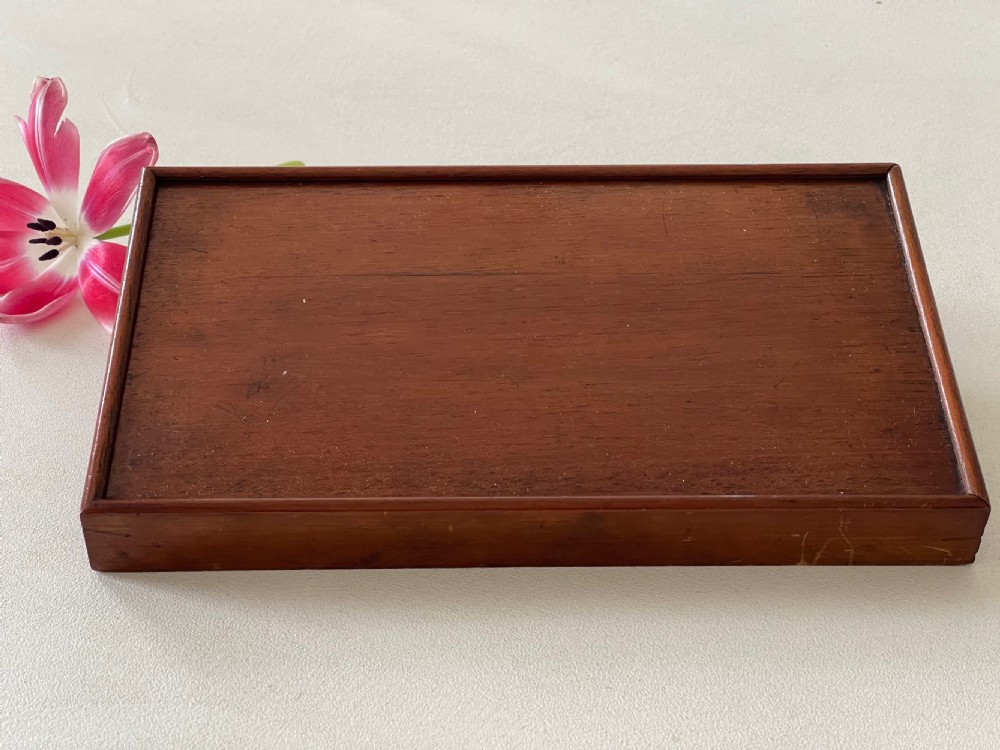 Antique Alphabet & Spelling Box - bone double sided letter tiles View III