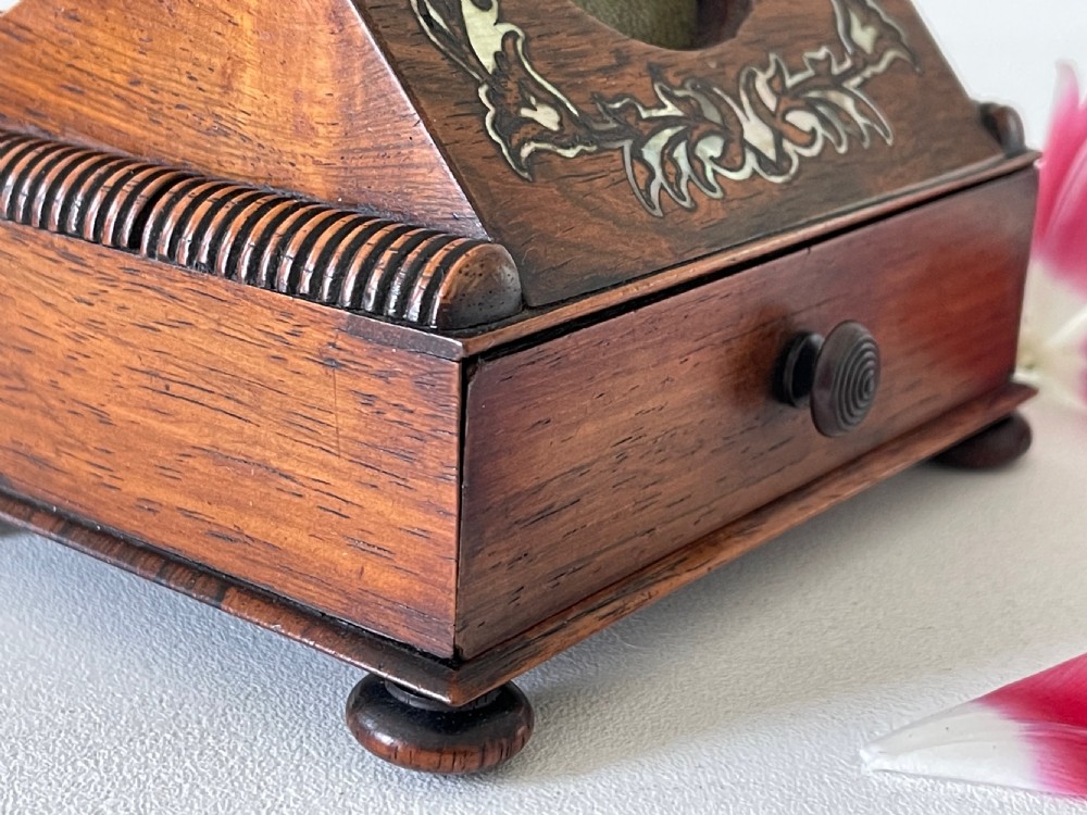 Antique Rosewood  Pocket Watch Holder View VI