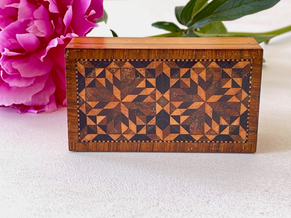 A Small Tunbridge Ware Sewing Box