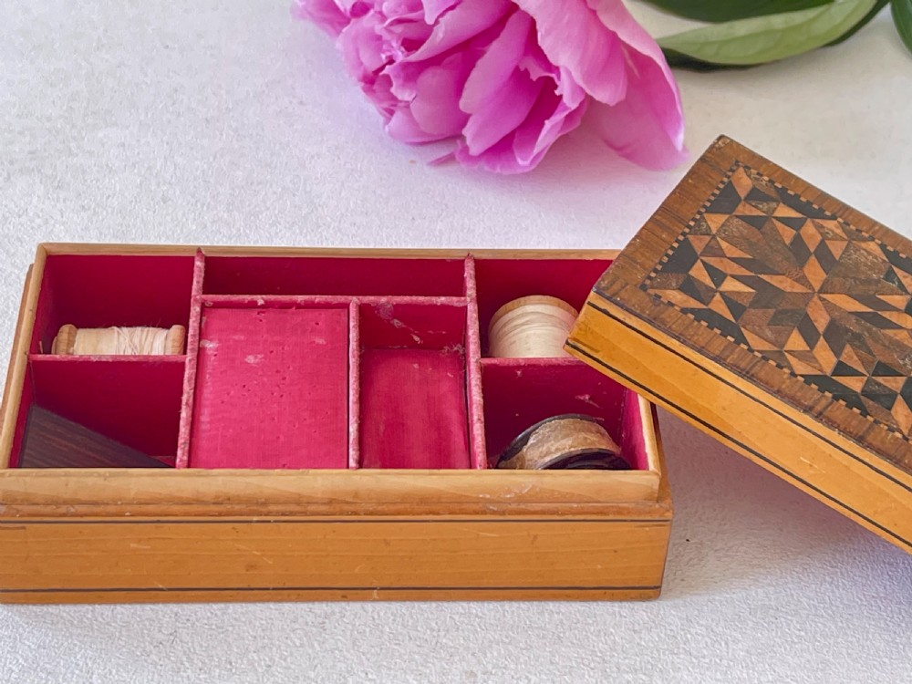 A Small Tunbridge Ware Sewing Box View IV
