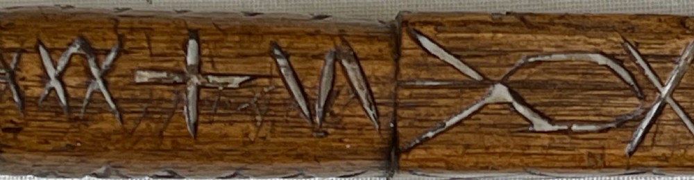An 18th centurt antique treen knitting sheath  View II
