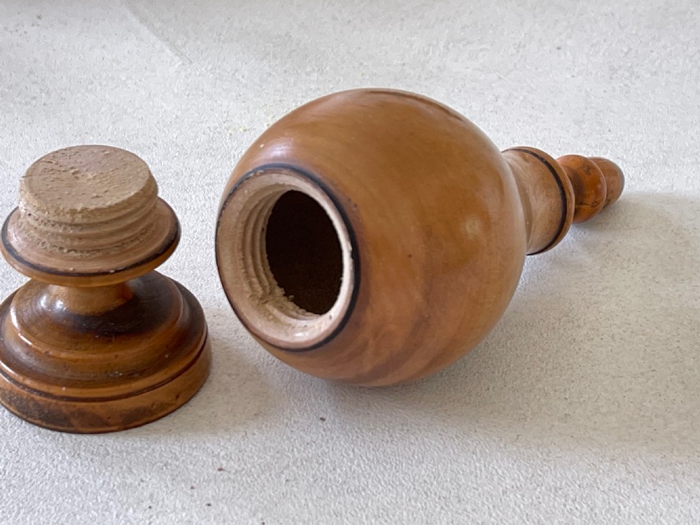 Antique Treen Spice Flask View III