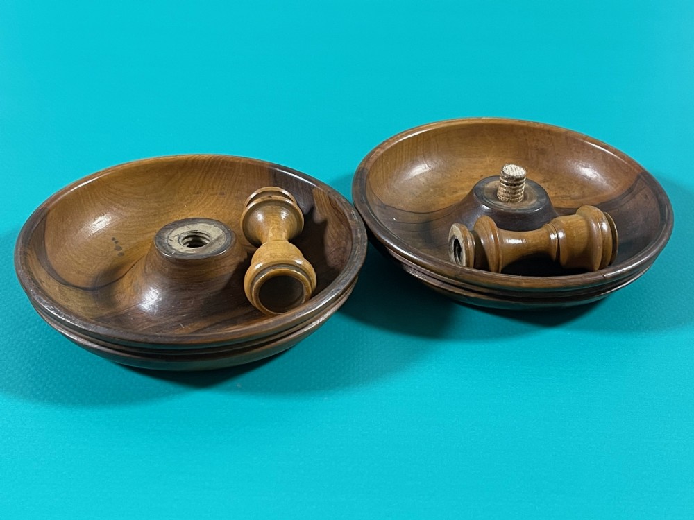 Antique Brighton Bun Candlesticks View II