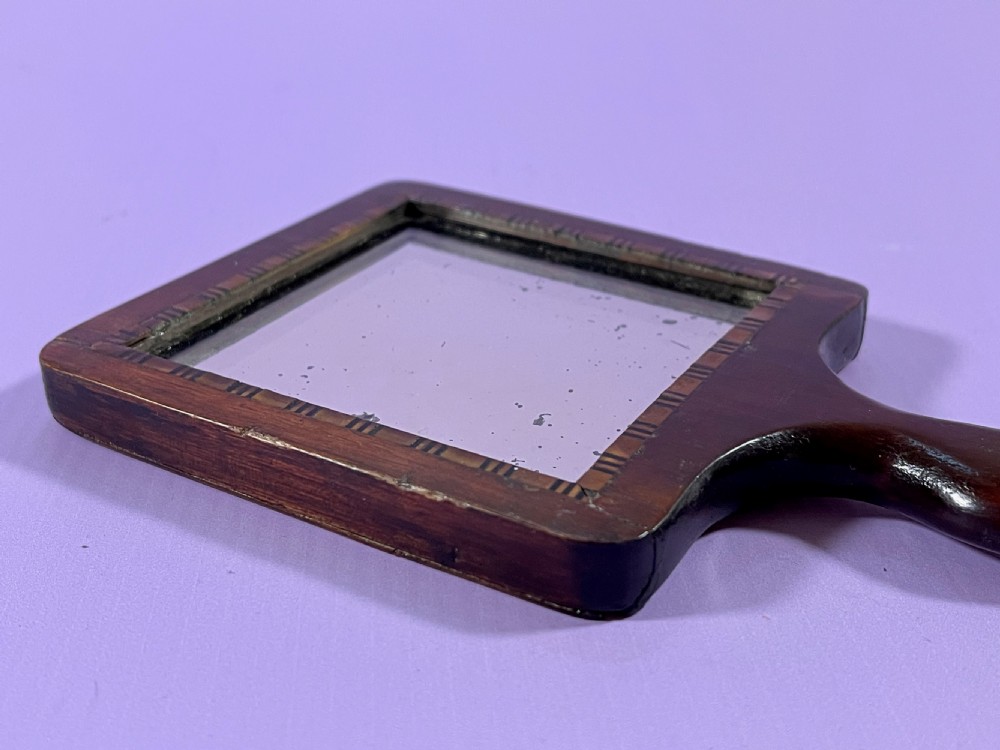An Unusual Georgian  Mahogany Hand Mirror  View III