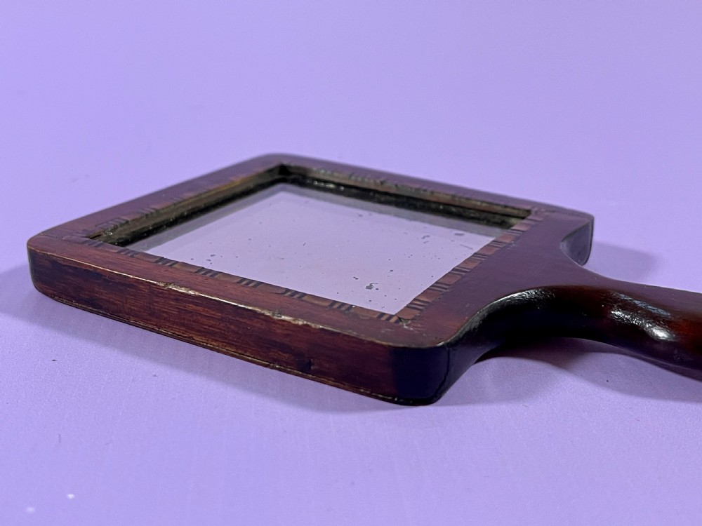 An Unusual Georgian  Mahogany Hand Mirror  View IV