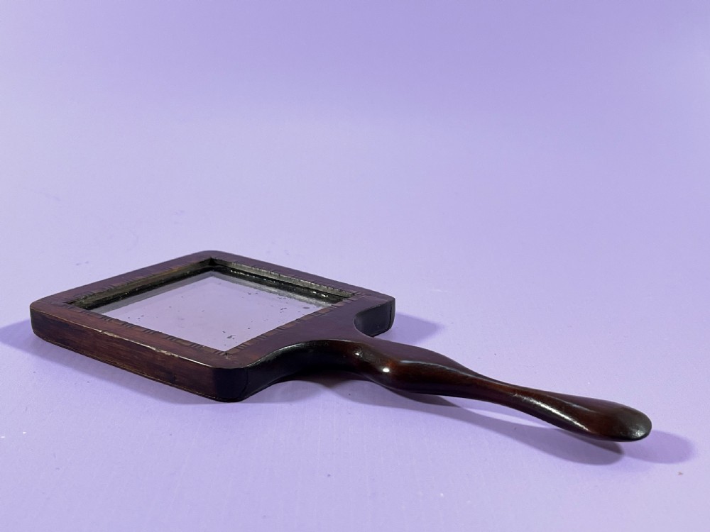 An Unusual Georgian  Mahogany Hand Mirror  View V