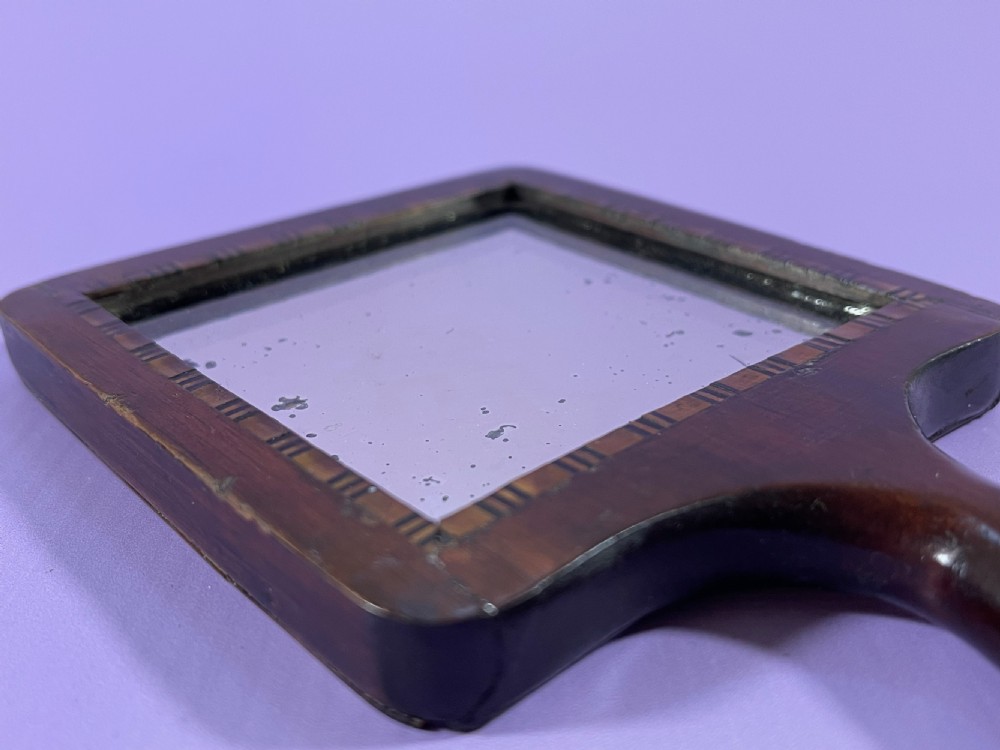 An Unusual Georgian  Mahogany Hand Mirror  View VII