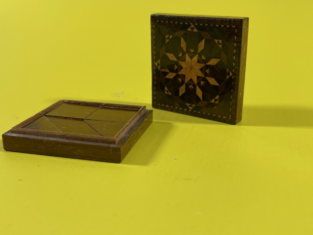 Antique Treen Tangram Puzzle- Tunbridge Ware View IV