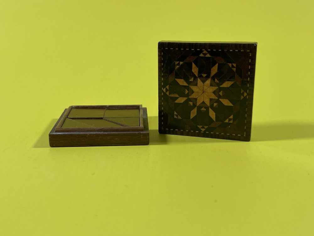 Antique Treen Tangram Puzzle- Tunbridge Ware View V