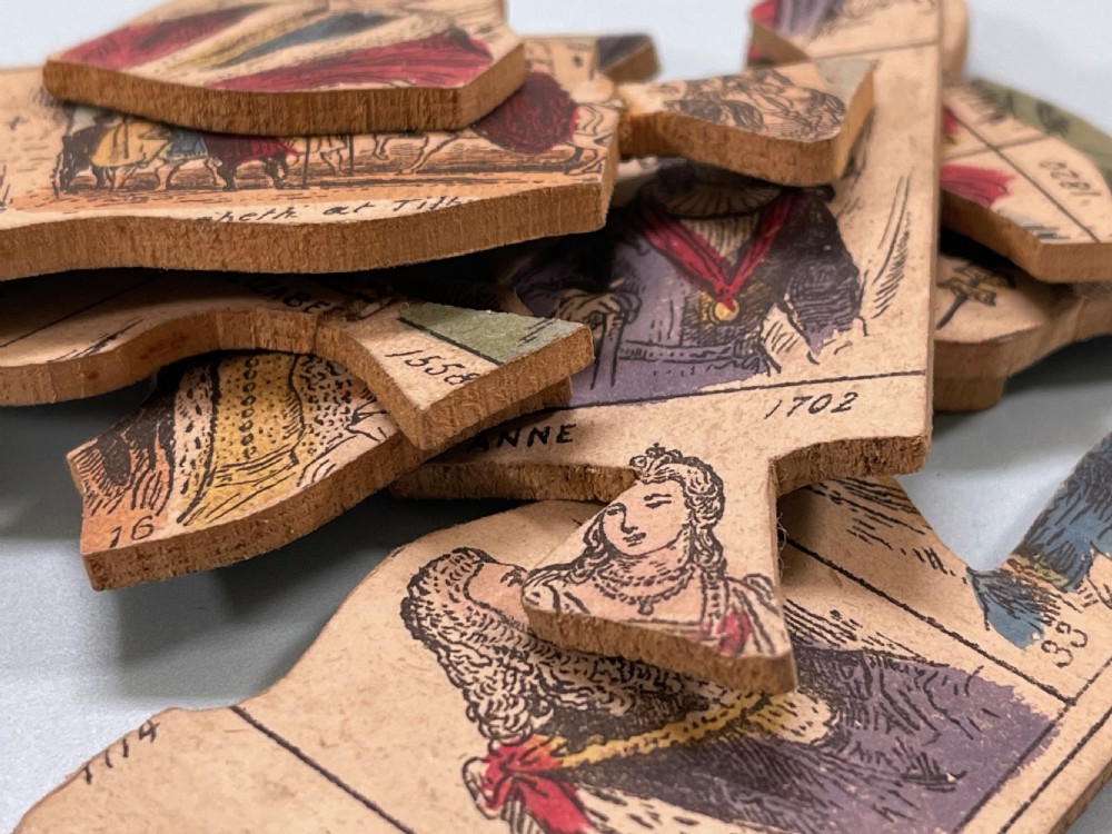 An antique dissected puzzle  - English Kings and Queens View V