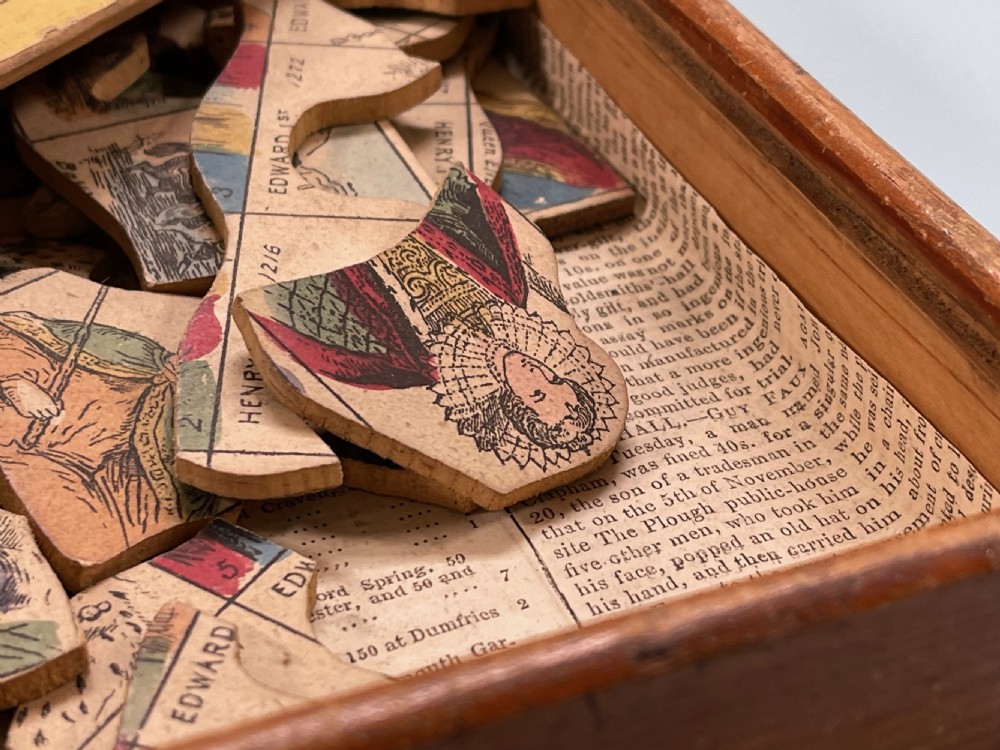 An antique dissected puzzle  - English Kings and Queens View VI