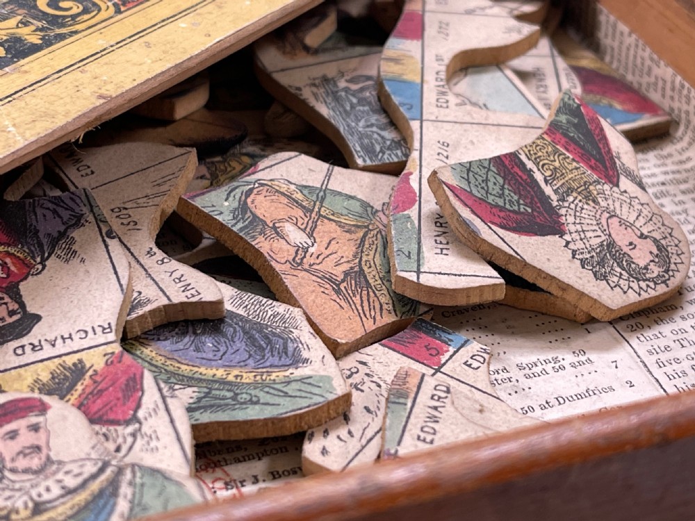 An antique dissected puzzle  - English Kings and Queens View VII