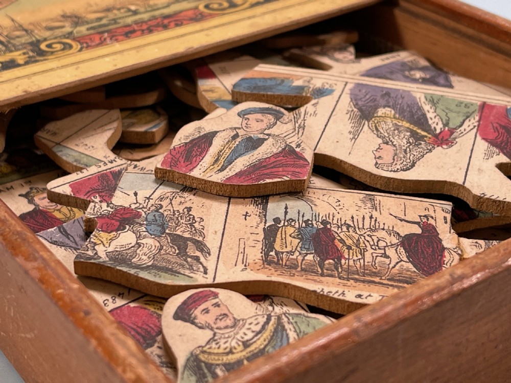 An antique dissected puzzle  - English Kings and Queens View VIII