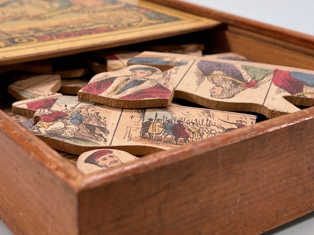 An antique dissected puzzle  - English Kings and Queens View IX