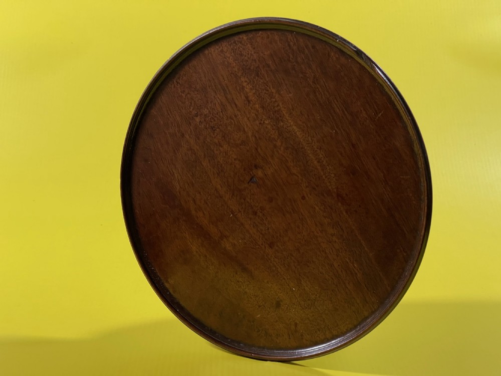 A Small Antique Walnut Circular Tray View VI