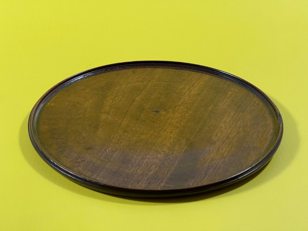 A Small Antique Walnut Circular Tray View VII