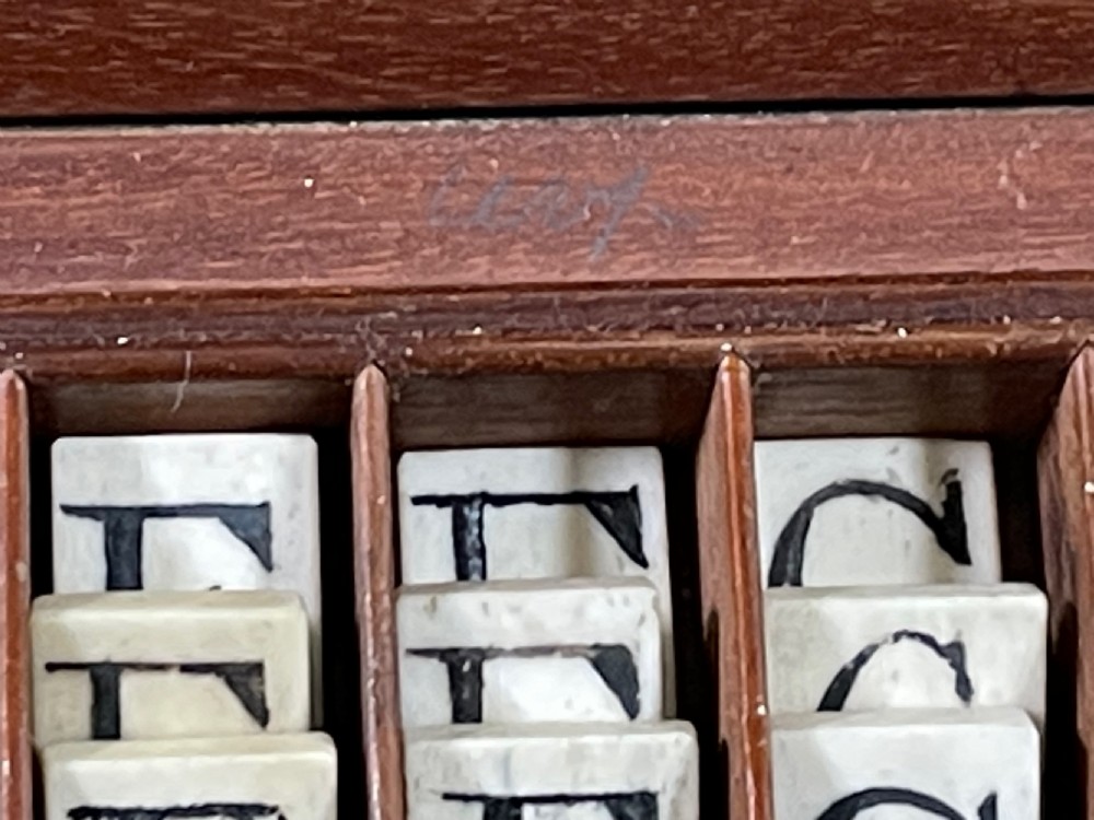 Antique Bone  Alphabet Set & Box View VI